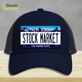 Stock Market New York Novelty License Plate Hat Mesh / Navy