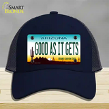 Good As It Gets Arizona Novelty License Plate Hat Mesh / Navy