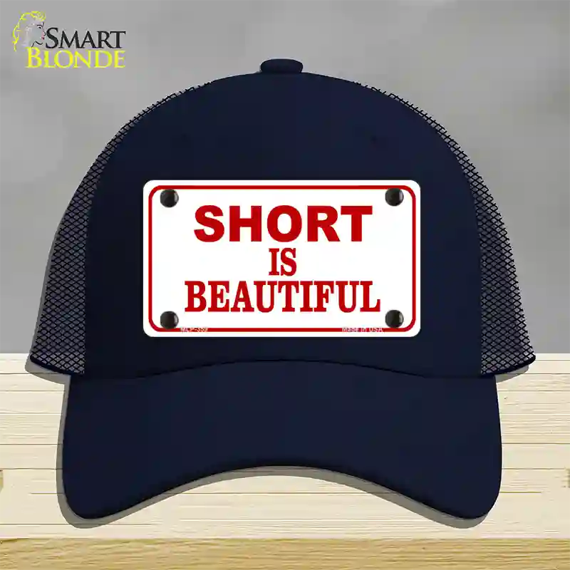 Short Is Beautiful Novelty License Plate Hat Mesh / Navy