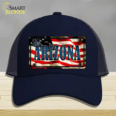 Arizona USA Novelty License Plate Hat Mesh / Navy