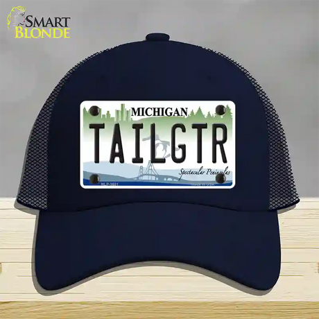 Tailgtr Michigan Novelty License Plate Hat Mesh / Navy