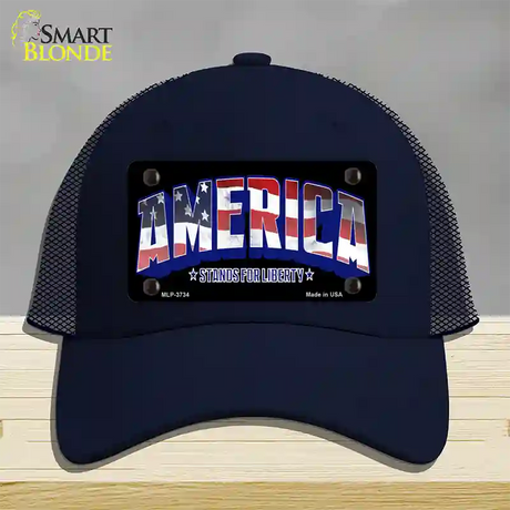 America Novelty License Plate Hat Mesh / Navy