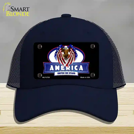 America United Novelty License Plate Hat Mesh / Navy