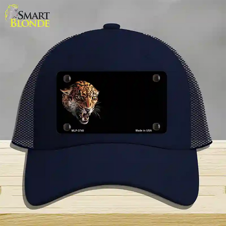 Jaguar Offset Novelty License Plate Hat Mesh / Navy