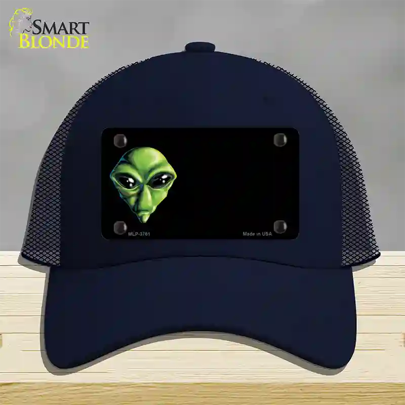 Alien Offset Novelty License Plate Hat Mesh / Navy