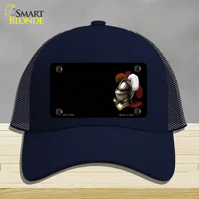 Armor Offset Novelty License Plate Hat Mesh / Navy