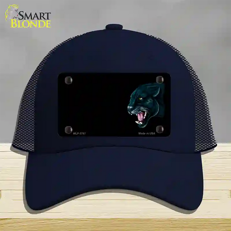 Panther Offset Profile Novelty License Plate Hat Mesh / Navy