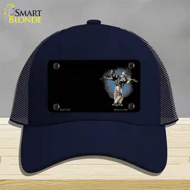 SWAT Offset Novelty License Plate Hat Mesh / Navy