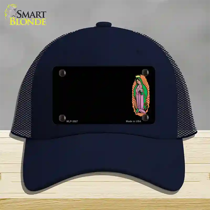 Virgin Mary Offset Novelty License Plate Hat Mesh / Navy