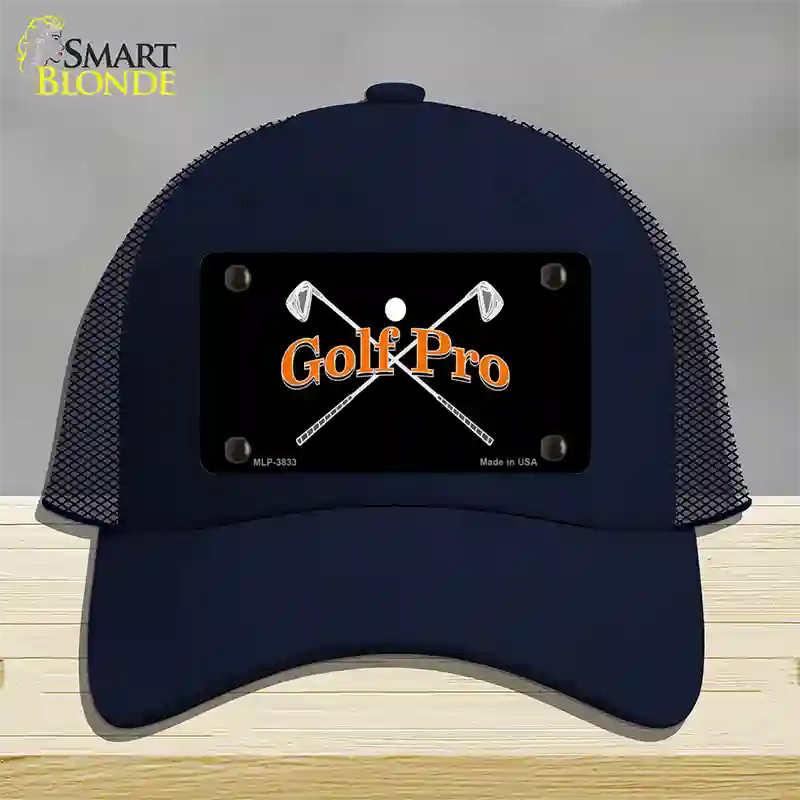 Golf Pro Novelty License Plate Hat Mesh / Navy