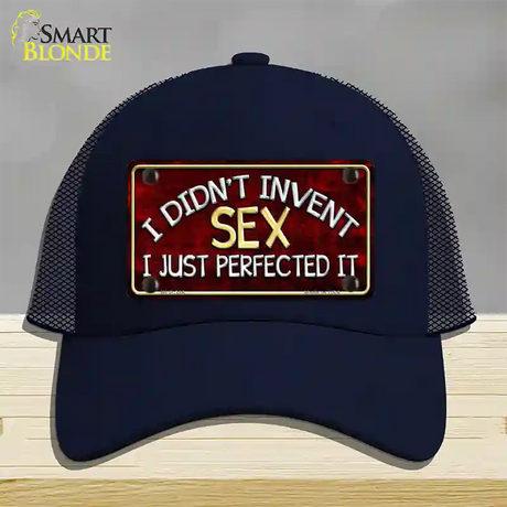 Didnt Invent Sex Novelty License Plate Hat Mesh / Navy