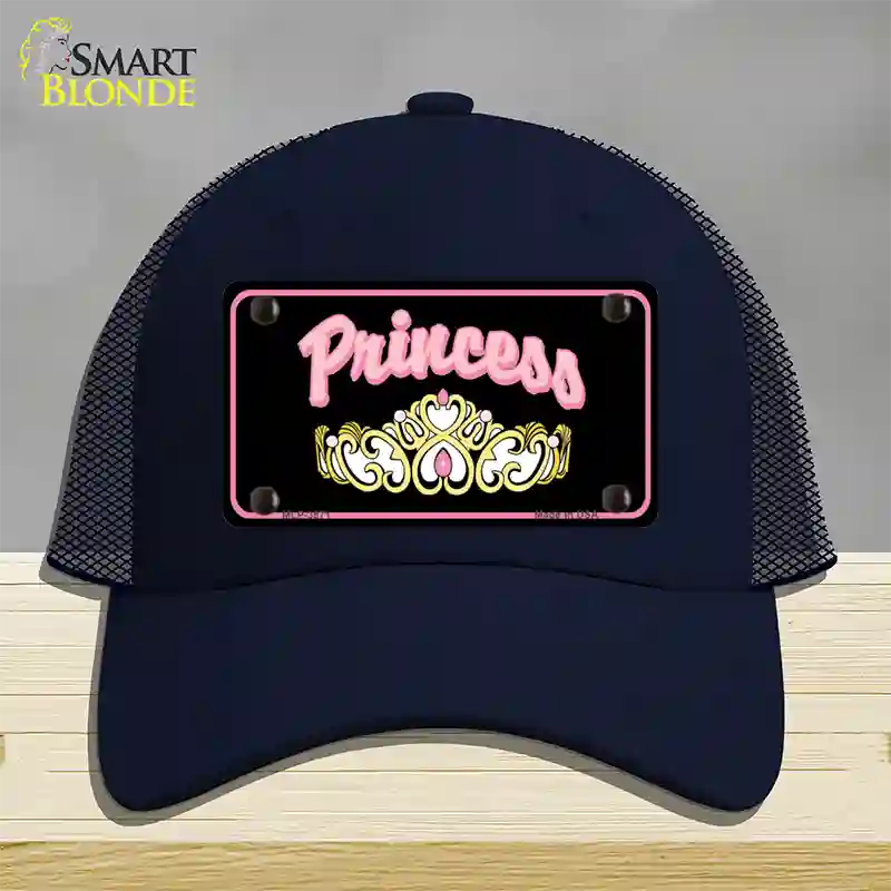 Princess Tiara Novelty License Plate Hat Mesh / Navy