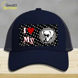 I Love My Boxer Novelty License Plate Hat Mesh / Navy