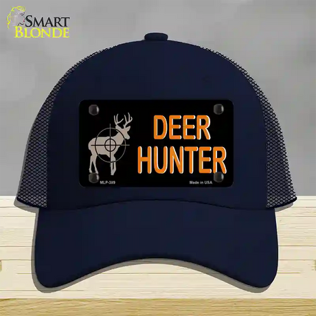 Deer Hunter Novelty License Plate Hat Mesh / Navy