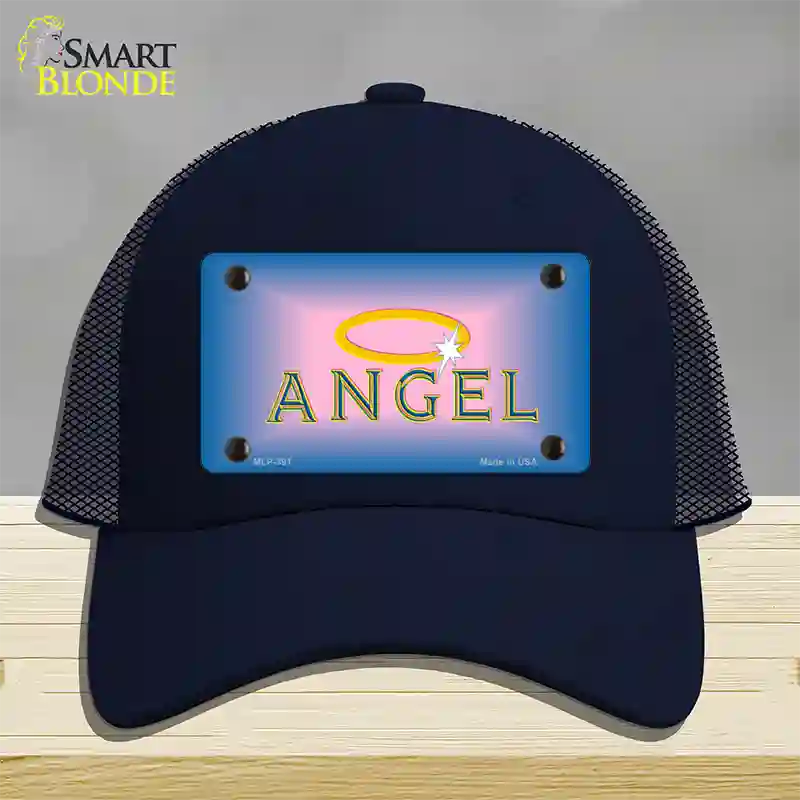 Angel Novelty License Plate Hat Mesh / Navy