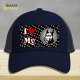 I Love My Scottish Terrier Novelty License Plate Hat Mesh / Navy