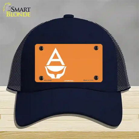 Antarctica Flag Novelty License Plate Hat Mesh / Navy