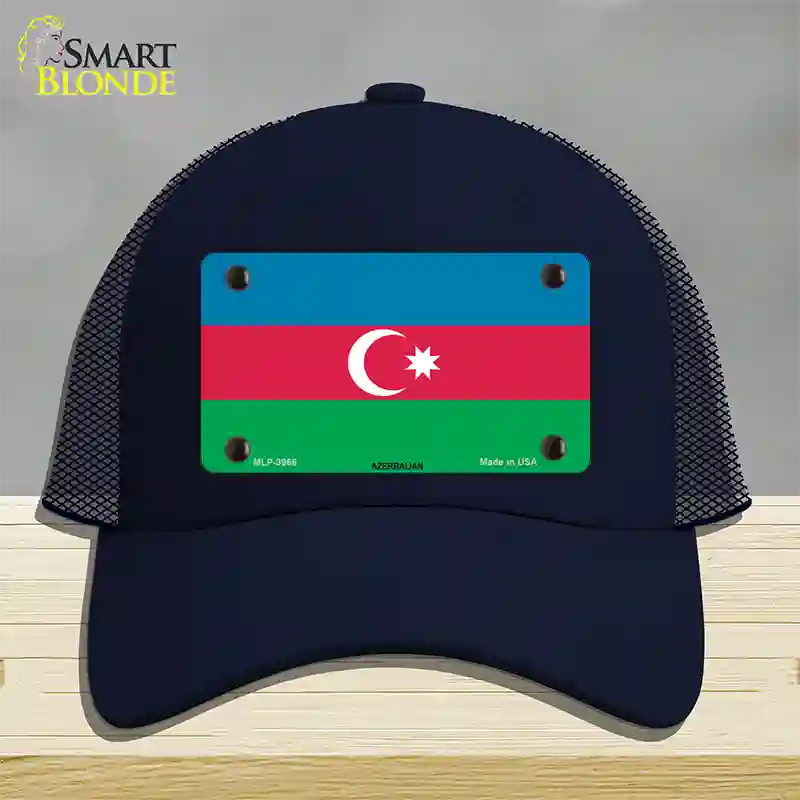 Azerbaijan Flag Novelty License Plate Hat Mesh / Navy