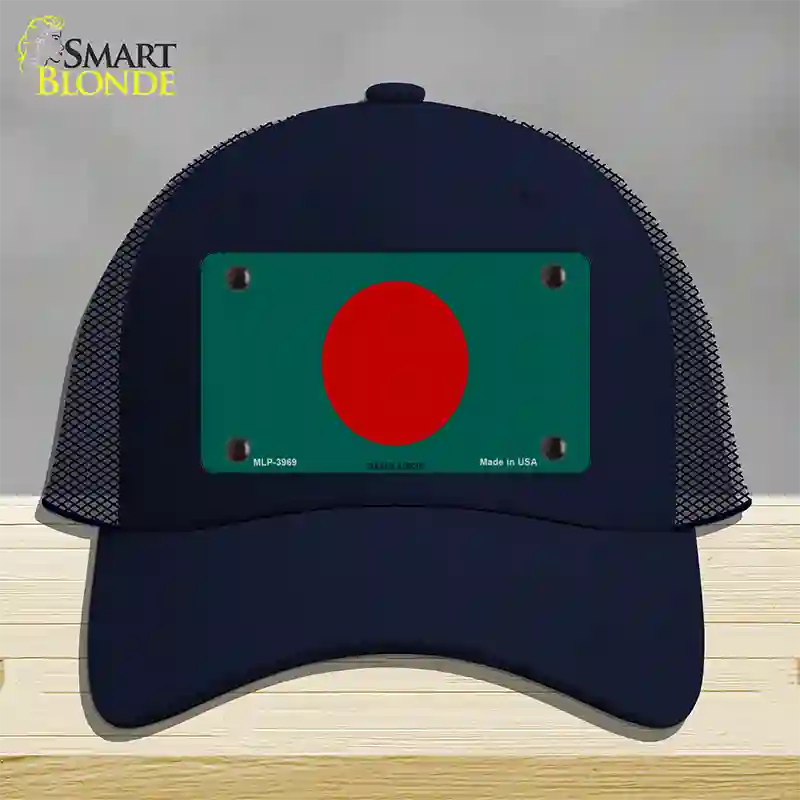 Bangladesh Flag Novelty License Plate Hat Mesh / Navy