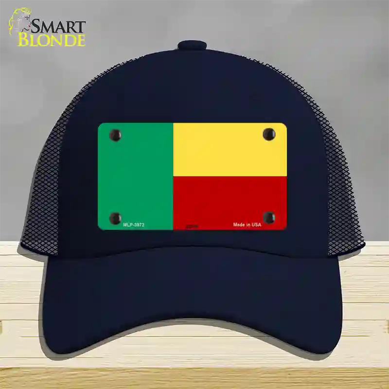 Benin Flag Novelty License Plate Hat Mesh / Navy