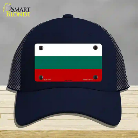 Bulgaria Flag Novelty License Plate Hat Mesh / Navy