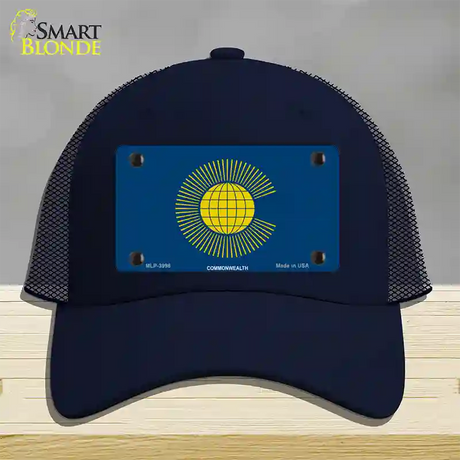 Commonwealth Flag Novelty License Plate Hat Mesh / Navy