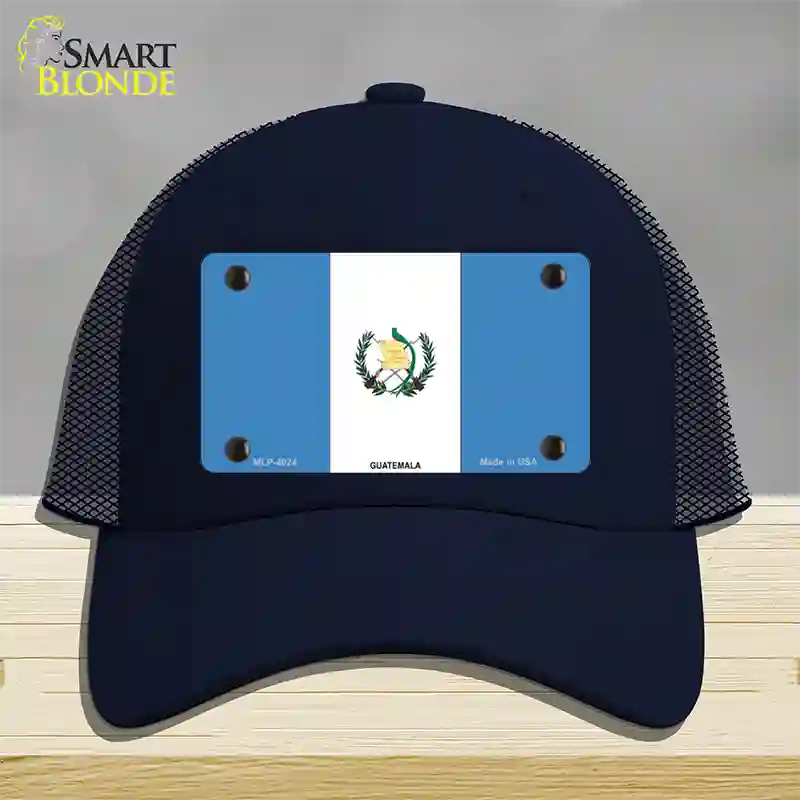 Guatemala Country Flag Novelty License Plate Hat Mesh / Navy