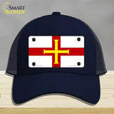 Guernsey Flag Novelty License Plate Hat Mesh / Navy