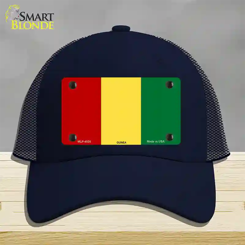 Guinea Flag Novelty License Plate Hat Mesh / Navy