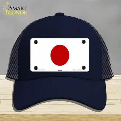 Japan Flag Novelty License Plate Hat Mesh / Navy