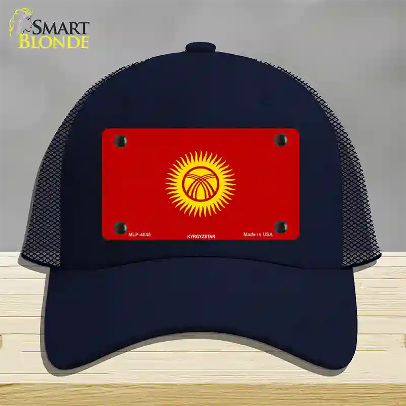 Kyrgyzsyan Flag Novelty License Plate Hat Mesh / Navy