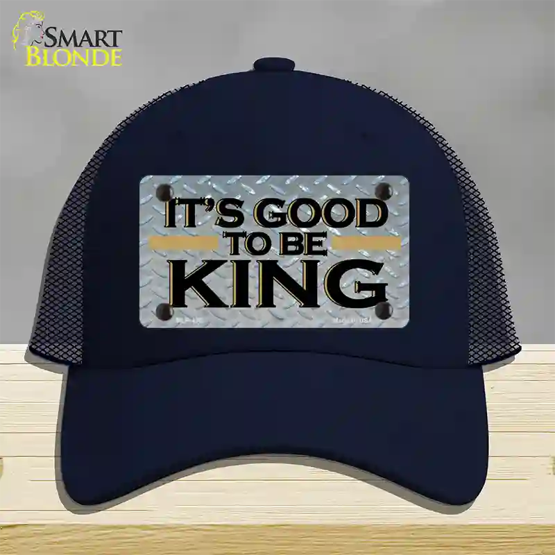 Good To Be King Novelty License Plate Hat Mesh / Navy