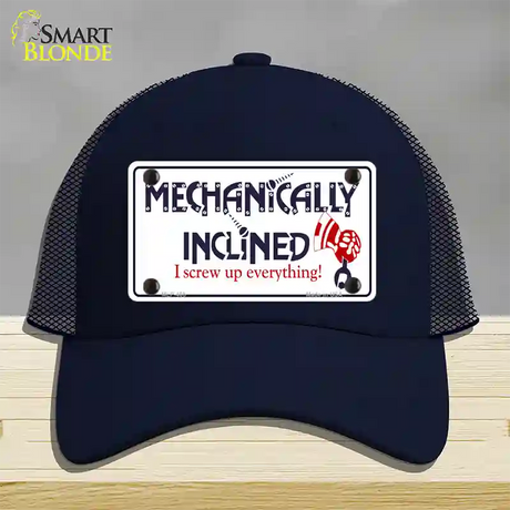 Mechanically Inclined Novelty License Plate Hat Mesh / Navy