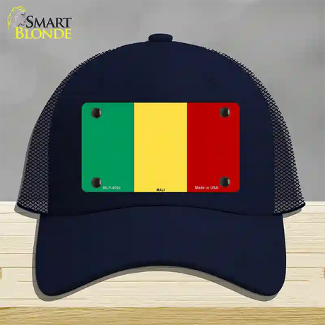 Mali Flag Novelty License Plate Hat Mesh / Navy