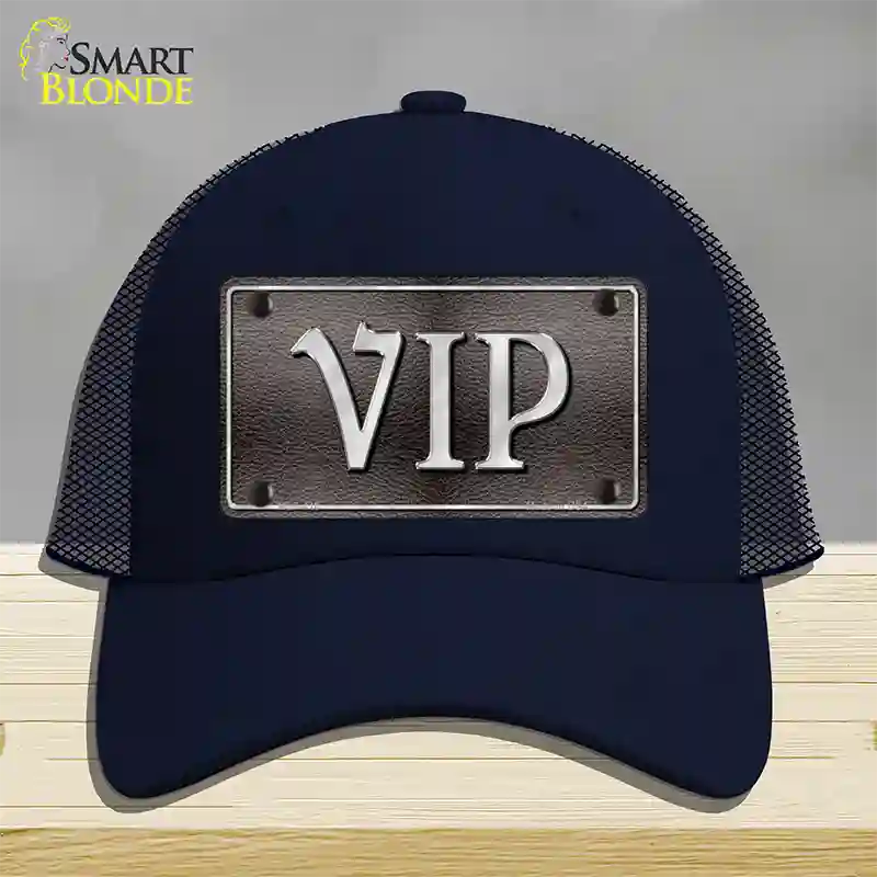 VIP Novelty License Plate Hat Mesh / Navy