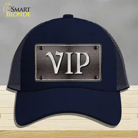 VIP Novelty License Plate Hat Mesh / Navy