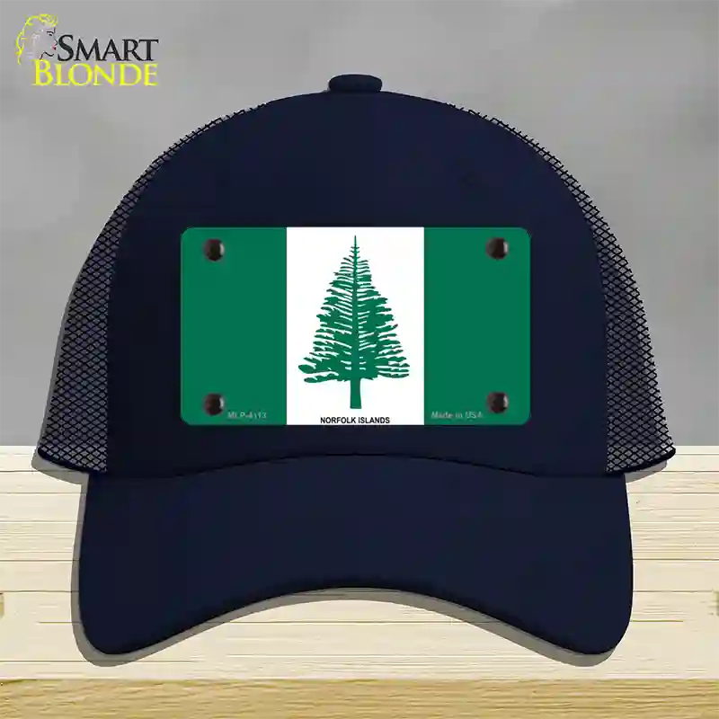 Norfolk Islands Flag Novelty License Plate Hat Mesh / Navy