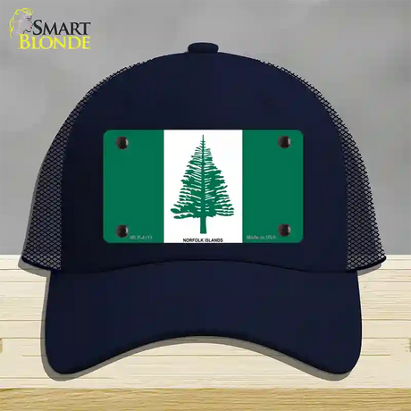 Norfolk Islands Flag Novelty License Plate Hat Mesh / Navy