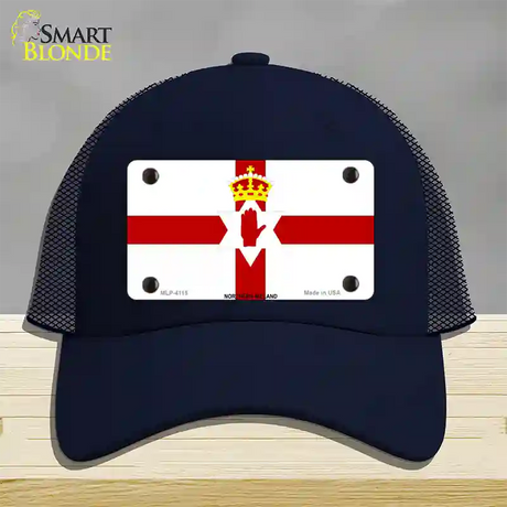 Northern Ireland Flag Novelty License Plate Hat Mesh / Navy