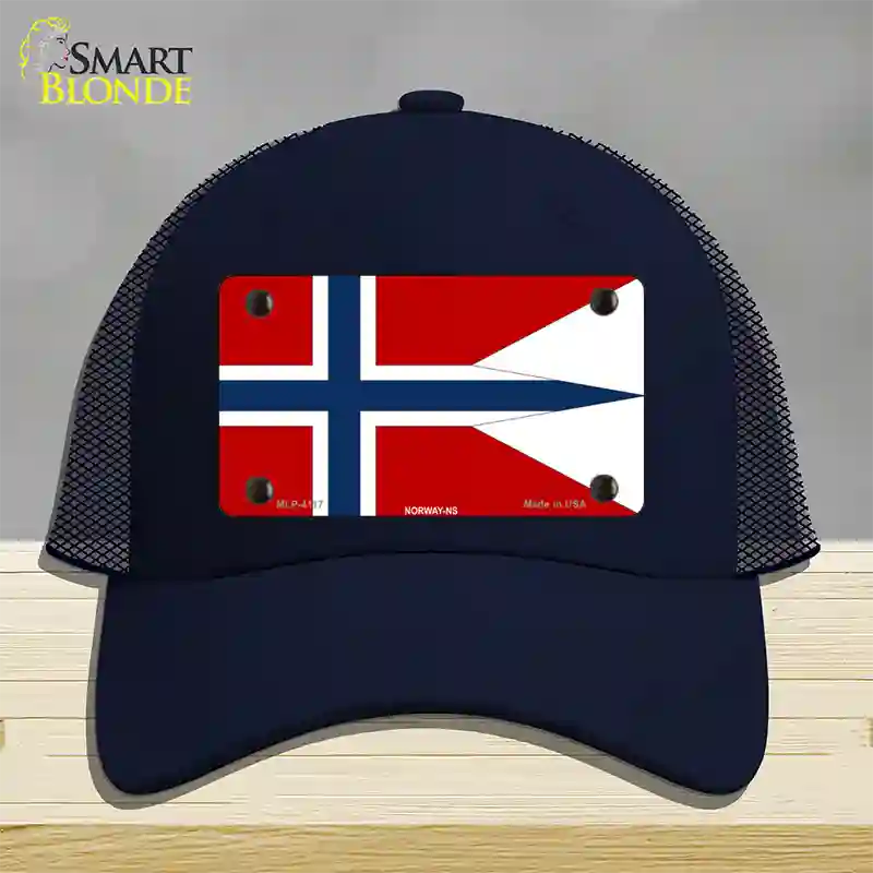 Norway-NS Flag Novelty License Plate Hat Mesh / Navy