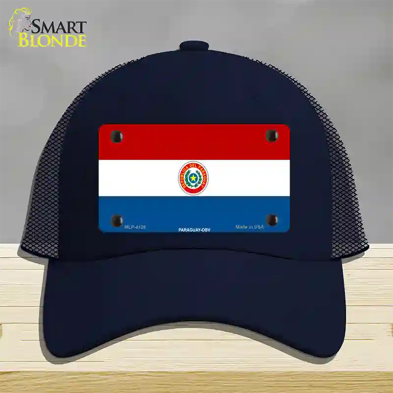 Paraguay-OBV Flag Novelty License Plate Hat Mesh / Navy