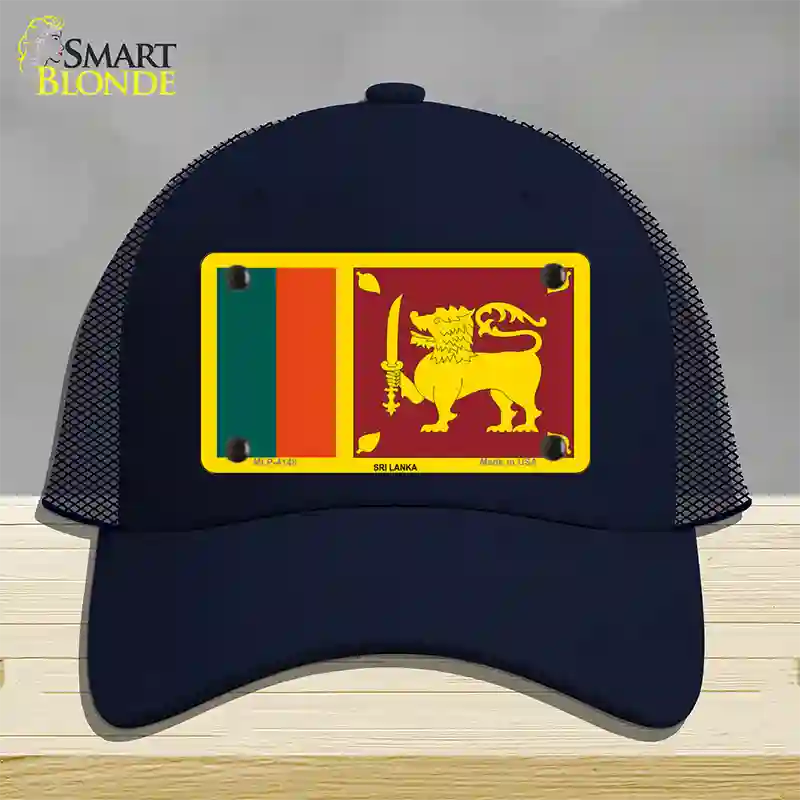 Sri Lanka Flag Novelty License Plate Hat Mesh / Navy