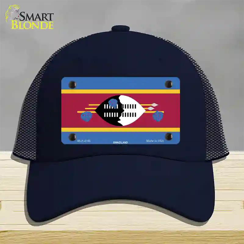 Swaziland Flag Novelty License Plate Hat Mesh / Navy