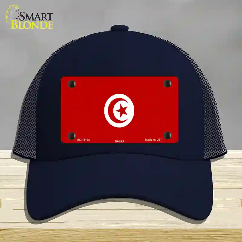 Tunisia Flag Novelty License Plate Hat Mesh / Navy