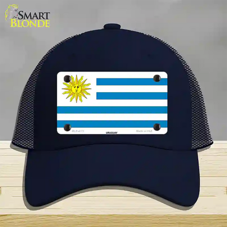 Uruguay Flag Novelty License Plate Hat Mesh / Navy