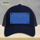 In Loving Memory Blue Novelty License Plate Hat Mesh / Navy