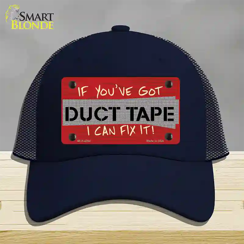 Duct Tape Novelty License Plate Hat Mesh / Navy