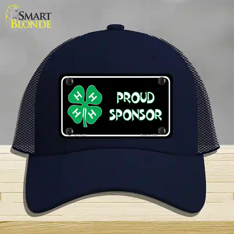 4-H Proud Sponsor Novelty License Plate Hat Mesh / Navy