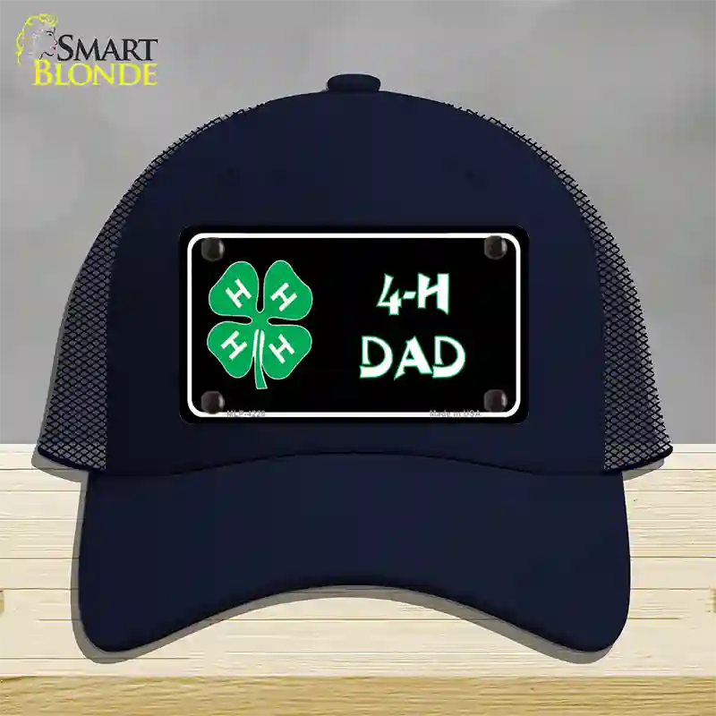 4-H Dad Novelty License Plate Hat Mesh / Navy