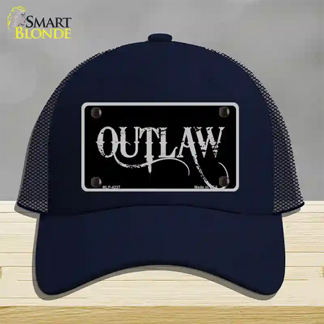 Outlaw Novelty License Plate Hat Mesh / Navy